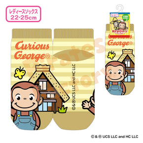 【おさるのジョージ】レディースソックス(白川郷限定/合掌造り)