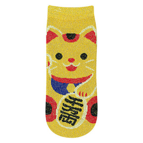 【幸運のゴールドソックス】キッズサイズ(招き猫)