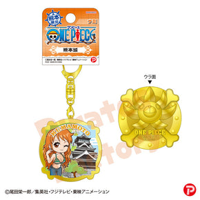 【ご当地 ONE PIECE】メタルキーホルダー(熊本限定/熊本城/ナミ)