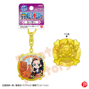 【ご当地 ONE PIECE】メタルキーホルダー(沖縄限定 シーサー/ロビン)