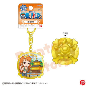 【ご当地 ONE PIECE】メタルキーホルダー(京都限定 金閣寺)　ナミ