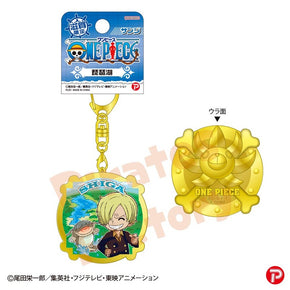 【ご当地 ONE PIECE】メタルキーホルダー(滋賀限定 琵琶湖)　サンジ