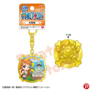 【ご当地 ONE PIECE】メタルキーホルダー(大阪限定 大阪城)　ナミ