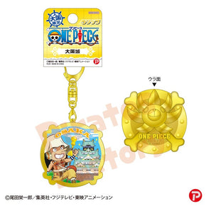 【ご当地 ONE PIECE】メタルキーホルダー(大阪限定 大阪城)　ウソップ
