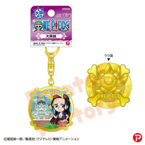【ご当地 ONE PIECE】メタルキーホルダー(大阪限定 大阪城)　ロビン