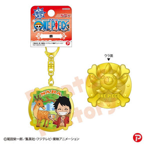 【ご当地 ONE PIECE】メタルキーホルダー(奈良限定 鹿)　ルフィ