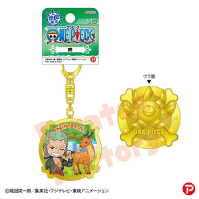 【ご当地 ONE PIECE】メタルキーホルダー(奈良限定 鹿)　ゾロ