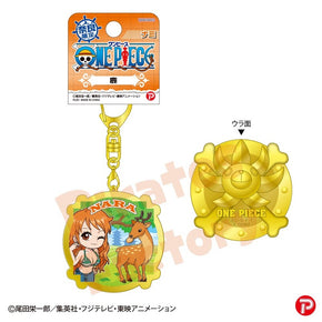 【ご当地 ONE PIECE】メタルキーホルダー(奈良限定 鹿)　ナミ